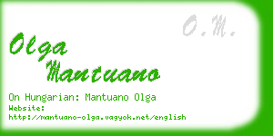 olga mantuano business card